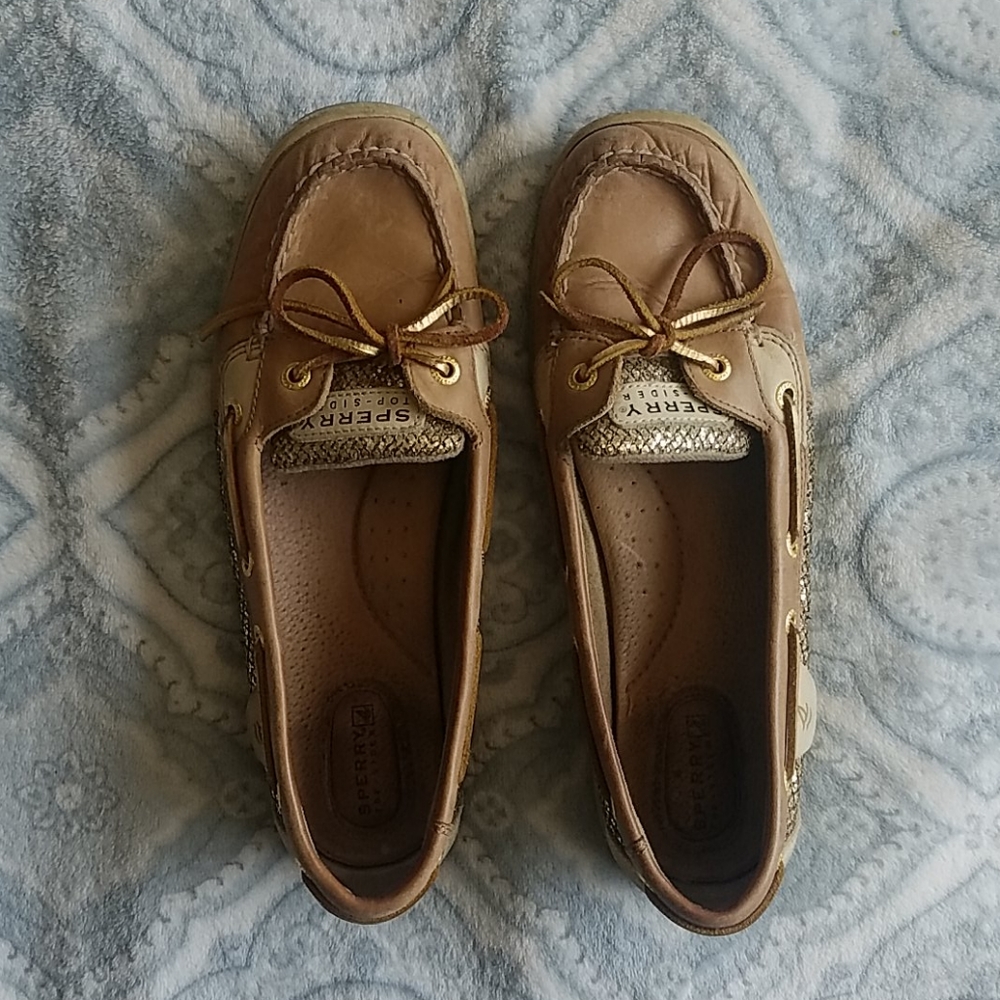 Gold Angelfish sperry boat shoes